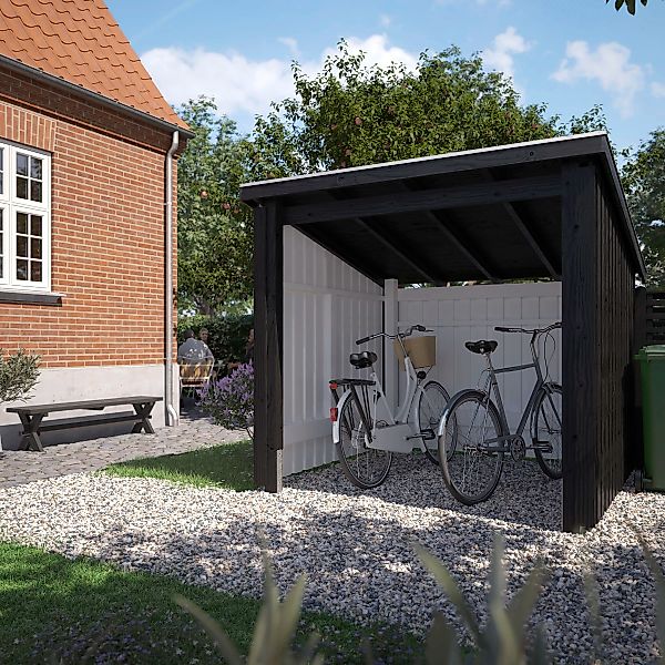 PLUS Gartenhaus "Nordic", (Packung), Fahrradunterstand offen, inkl. Dachpap günstig online kaufen