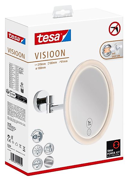 tesa Schminkspiegel Visioon Kosmetikspiegel mit Beleuchtung, günstig online kaufen