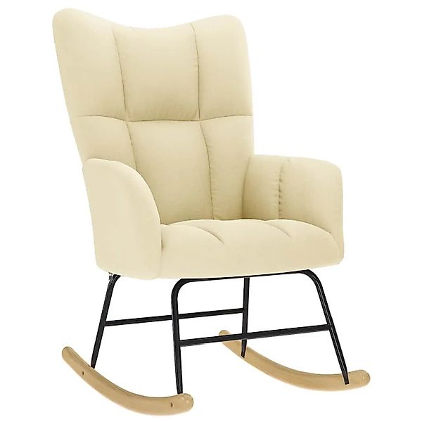 vidaXL Schaukelstuhl Creme Stoff 4016796 günstig online kaufen