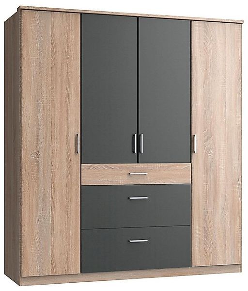 Wimex Drehtürenschrank Click (Click, 1-St., 4-türiger Kleiderschrank mit Sc günstig online kaufen