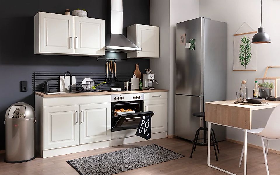 HELD MÖBEL Küchenzeile "Stockholm", Breite 210 cm, mit hochwertigen MDF Fro günstig online kaufen