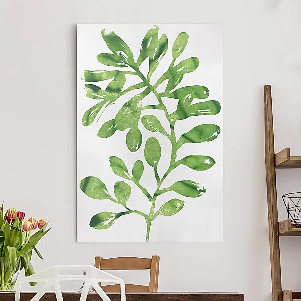 Leinwandbild Botanik - Hochformat Tropenblätter Wasserfarbe II günstig online kaufen