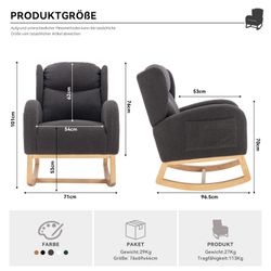 IDEASY Ohrensessel Warmer Schaukelstuhl, Sessel Wohnzimmer, günstig online kaufen