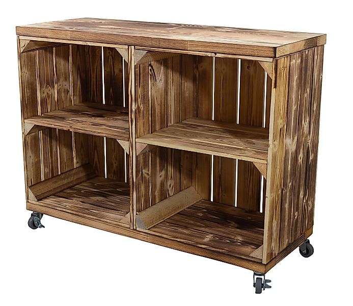 Kistenkolli Altes Land Allzweckkiste Regal aus zwei geflammten Kisten mit M günstig online kaufen