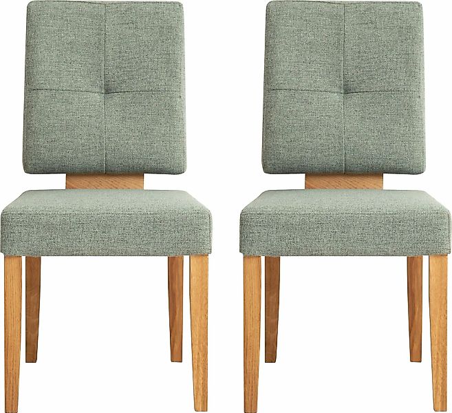 Home affaire Esszimmerstuhl "Ponza Polsterstuhl" (Set) 2 Stk.Gestell Eiche günstig online kaufen