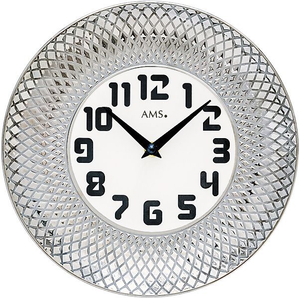 AMS Wanduhr W9614 (Quarzuhr,Keramik,Wohnzimmer,Esszimmer,Küche,Arbeitszimme günstig online kaufen