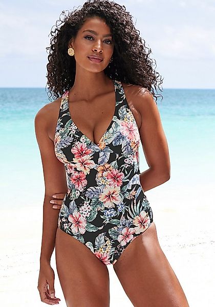 LASCANA Badeanzug Salsa mit Shaping-Effekt und trendigen Kreuzträgern günstig online kaufen