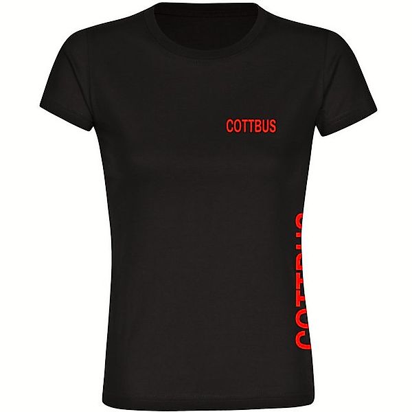 multifanshop T-Shirt Damen Cottbus - Brust & Seite - Frauen günstig online kaufen