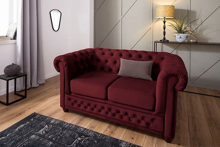 Home affaire Chesterfield-Sofa "New Castle", mit hochwertiger Knopfheftung günstig online kaufen
