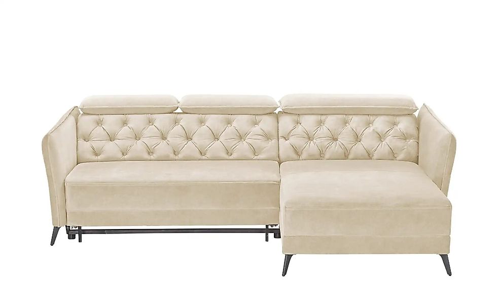 smart Ecksofa mit Kopfteilverstellung Kavita ¦ beige ¦ Maße (cm): B: 254 H: günstig online kaufen