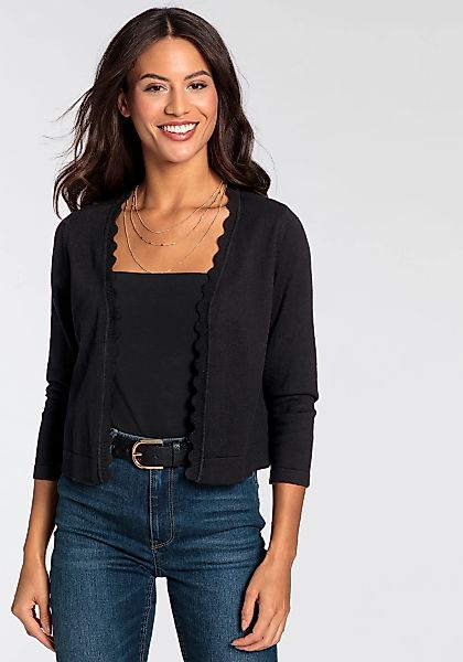 Laura Scott Strickjacke, mit femininer Wellenkante günstig online kaufen
