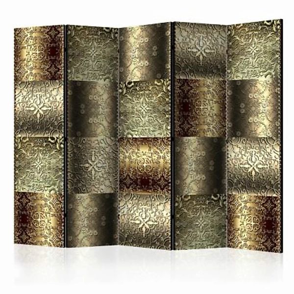 artgeist Paravent Metal Plates II [Room Dividers] gold Gr. 225 x 172 günstig online kaufen