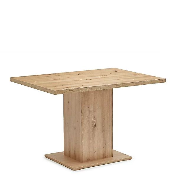 120x80 Tisch mit Säulengestell Wildeichefarben günstig online kaufen