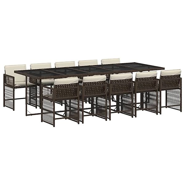 vidaXL Garten-Essgruppe 11-tlg. Garten-Essgruppe mit Kissen günstig online kaufen