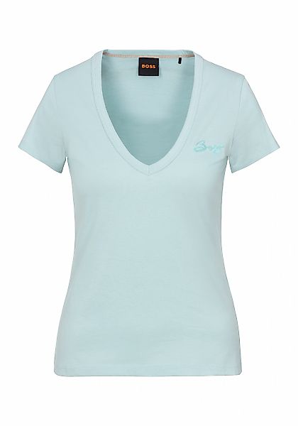 BOSS ORANGE V-Shirt "Eslane Premium Damenmode", mit Logoschriftzug günstig online kaufen