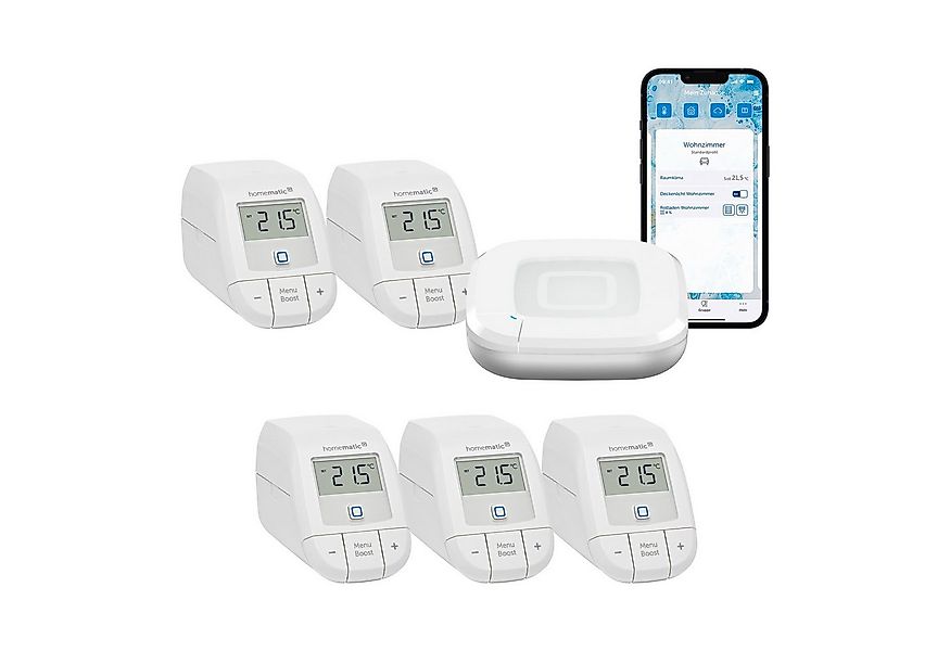 Homematic IP Heizkörperthermostat Starter Bundle Heizen Basic für 5 Heizkör günstig online kaufen