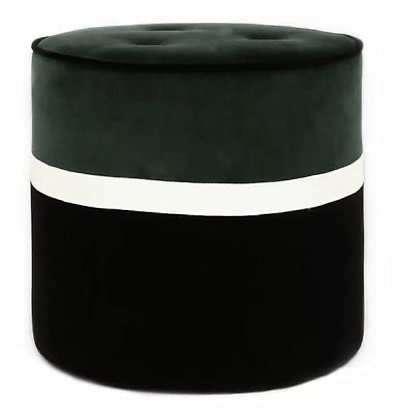 Sitzkissen Léo Small textil grün / Ø 42 cm x H 43 cm - Velours - Maison Sar günstig online kaufen
