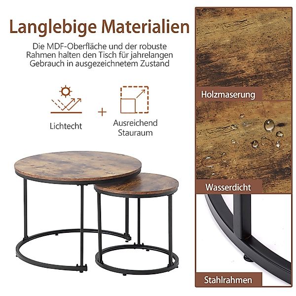 HAUSS SPOLE Couchtisch Runder Couchtisch 2er günstig online kaufen