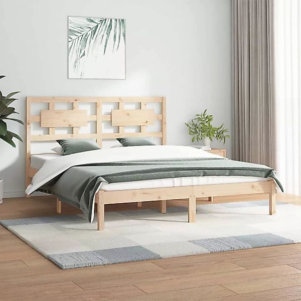 vidaXL Bett Massivholzbett ohne Matratze 150x200 cm Kiefernholz günstig online kaufen