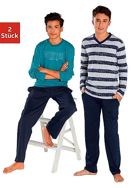 le jogger® Pyjama mit Streifen und günstig online kaufen