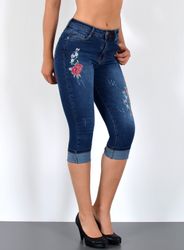 ESRA Caprijeans Damen Jeans Capri Hose günstig online kaufen