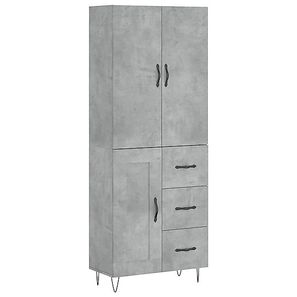 vidaXL Highboard Betongrau 69,5x34x180 cm Holzwerkstoff 3198109 günstig online kaufen
