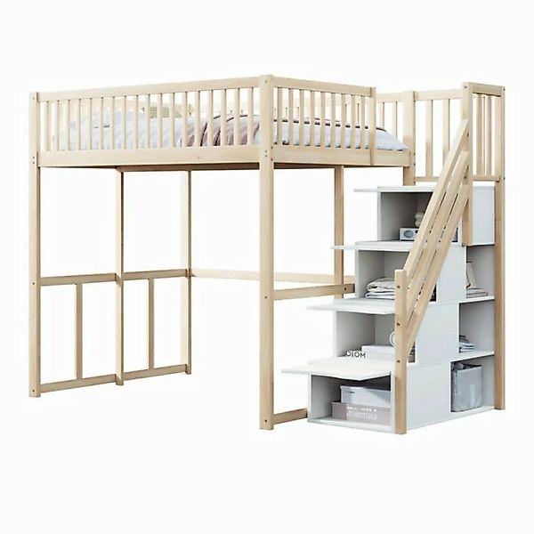 REDOM Kinderbett mit großem Kleiderschrank Regal und Tisch (Hochbett 1400x2 günstig online kaufen