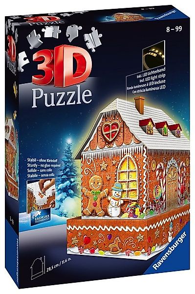Ravensburger 3D-Puzzle 216 Teile Ravensburger 3D Puzzle Bauwerk Lebkuchenha günstig online kaufen