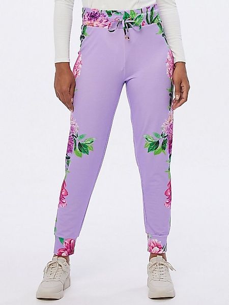 MONACO blue Jogginghose Jogpants Gardenscape mit hübschem Blumenmotiv für e günstig online kaufen