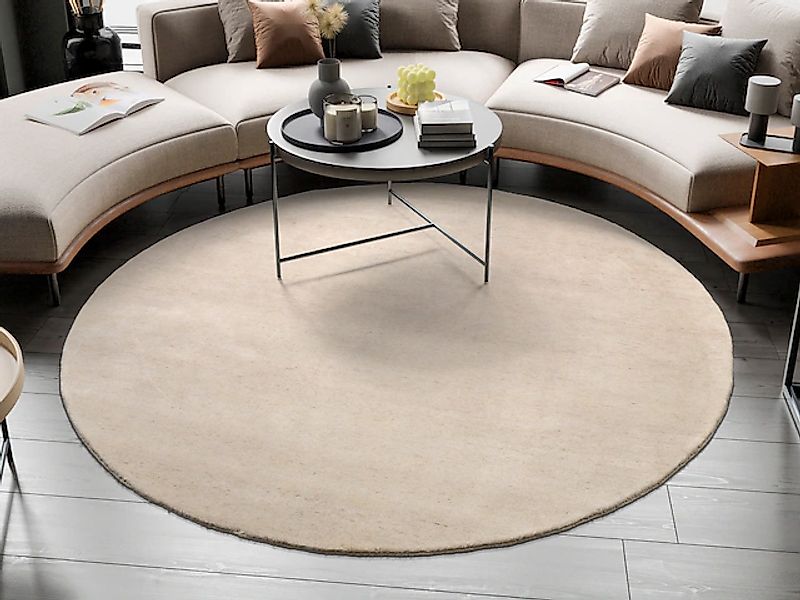 OCI DIE TEPPICHMARKE Wollteppich »ESEMPIO UNI MELANGE«, rund, 18 mm Höhe, r günstig online kaufen
