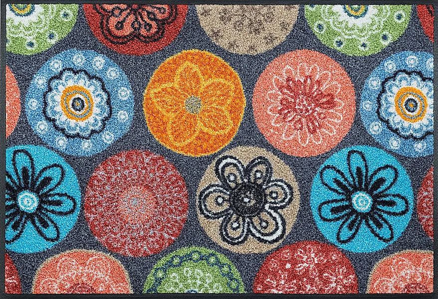 wash+dry by Kleen-Tex Fußmatte "Coralis" rechteckig 7 mm Höhe Schmutzfangma günstig online kaufen