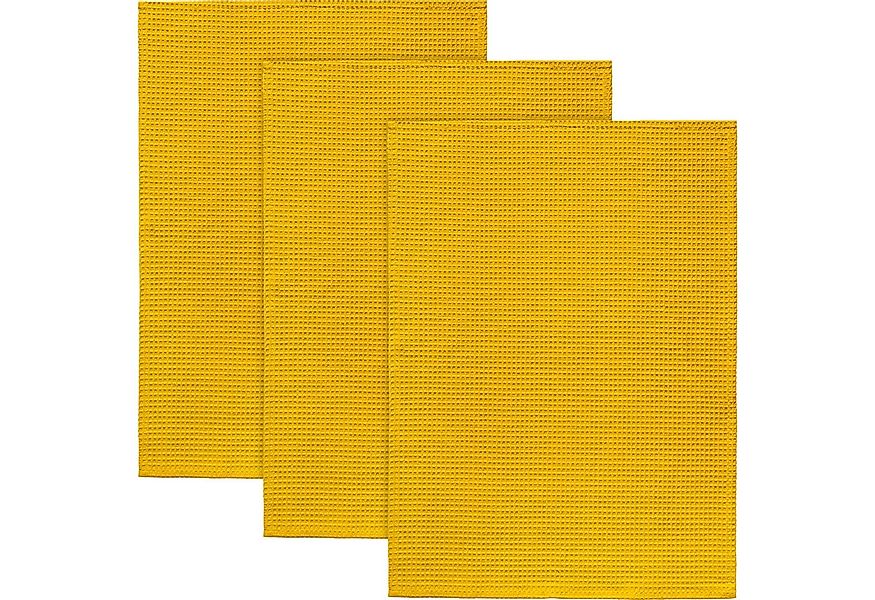 Erwin Müller Geschirrtuch Geschirrtuch 3er-Pack, Piqué Uni günstig online kaufen