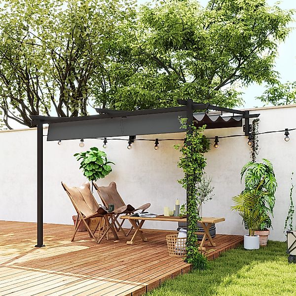Outsunny Pergola ca. 3x3m, aus Aluminium, günstig online kaufen