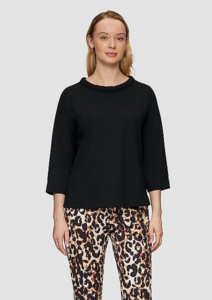 s.Oliver 3/4 Arm-Pullover Sweatshirt Strukturiertes Sweatshirt mit Rundhals günstig online kaufen