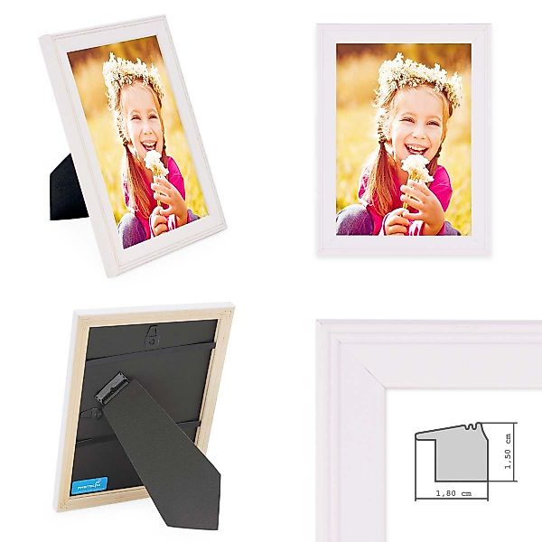 PHOTOLINI Bilderrahmen 3er Set im Landhaus-Stil günstig online kaufen