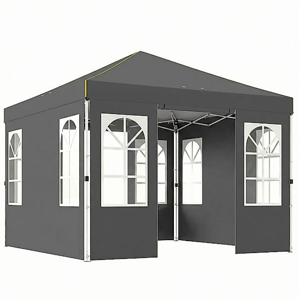 Outsunny Pavillon 3x3m Wasserdicht Stabil Winterfest Pop-up Faltpavillon, E günstig online kaufen