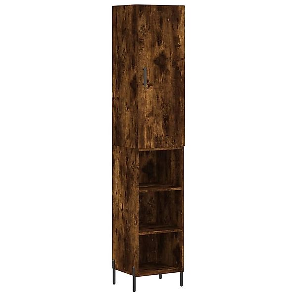 vidaXL Highboard Räuchereiche 34,5x34x180 cm Holzwerkstoff 3198990 günstig online kaufen