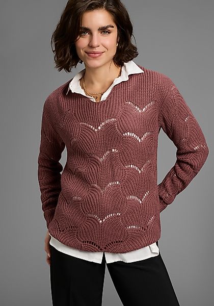 Laura Scott Strickpullover mit modischem Strickmuster günstig online kaufen