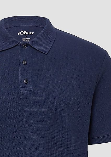 s.Oliver Kurzarmshirt Poloshirt aus Waffelpiqué günstig online kaufen