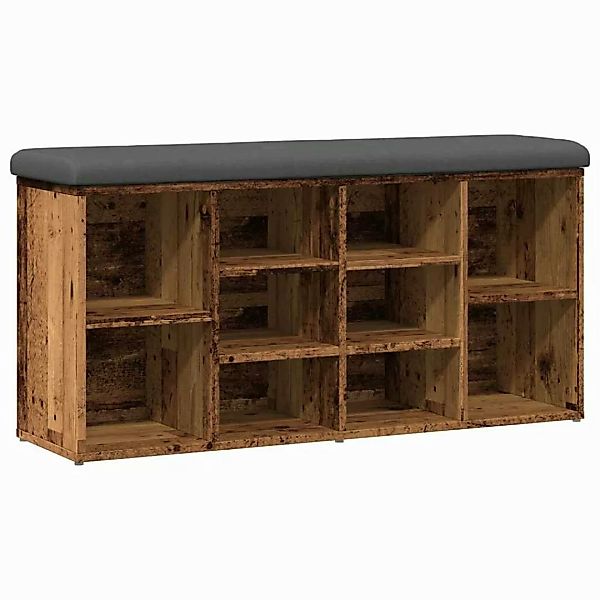 vidaXL Sitzbank Schuhbank Altholz-Optik 102x32x50 cm günstig online kaufen