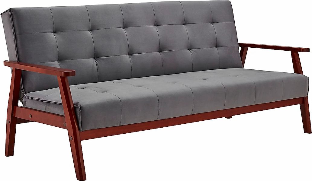 SalesFever Schlafsofa "Skagen, Sofa, 3-Sitzer", mit Holzgestell, 60 Relax- günstig online kaufen