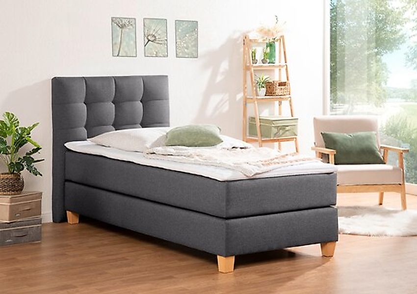 Home affaire Boxspringbett "Moulay" inkl. Topper, in 3 Härtegraden, TFK auc günstig online kaufen