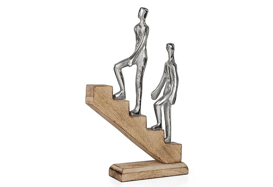 Moritz Skulptur Dekofigur Aufstieg mit 2 Personen aus Aluminium & Holz, Hol günstig online kaufen