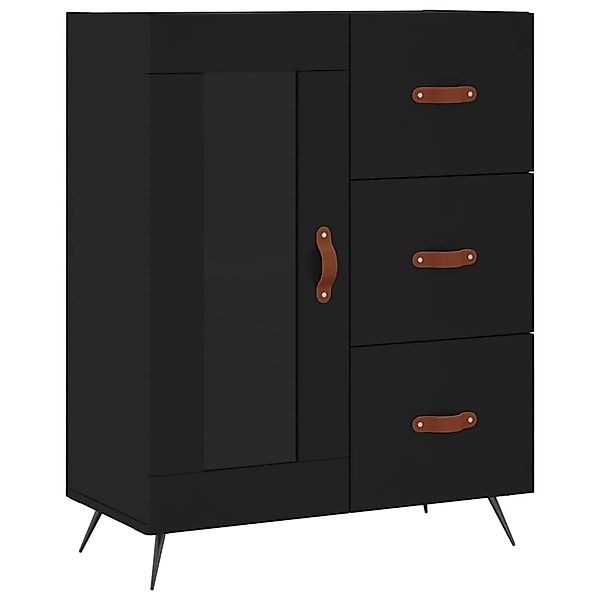 vidaXL Sideboard Schwarz 69,5x34x90 cm Holzwerkstoff 828013 günstig online kaufen