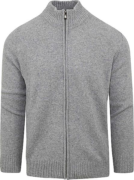 Suitable Strickjacke Wool Blend Grau - Größe XXL günstig online kaufen