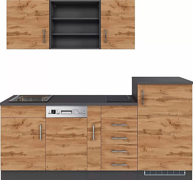 KOCHSTATION Küche "KS-Mali", Breite 210 cm, mit E-Geräten günstig online kaufen
