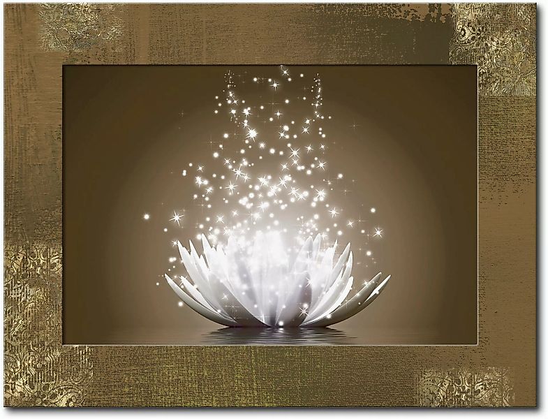 Artland Wandbild "Magie der Lotus-Blume", Blumen, (1 St.), 3D Optik gebogen günstig online kaufen