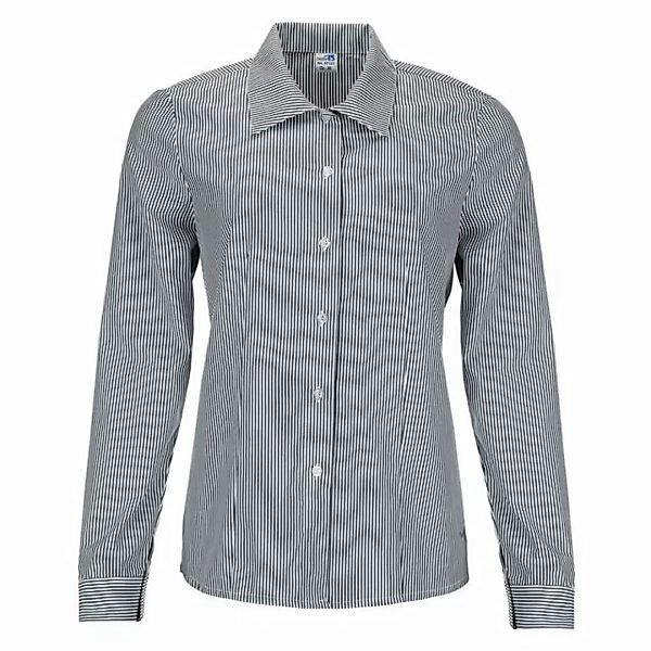 modAS Streifenhemd Damen Bluse mit Streifen - Streifenbluse mit geradem Sch günstig online kaufen
