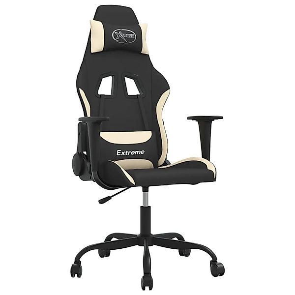 vidaXL Gaming-Stuhl Schwarz und Creme Stoff 3143711 günstig online kaufen