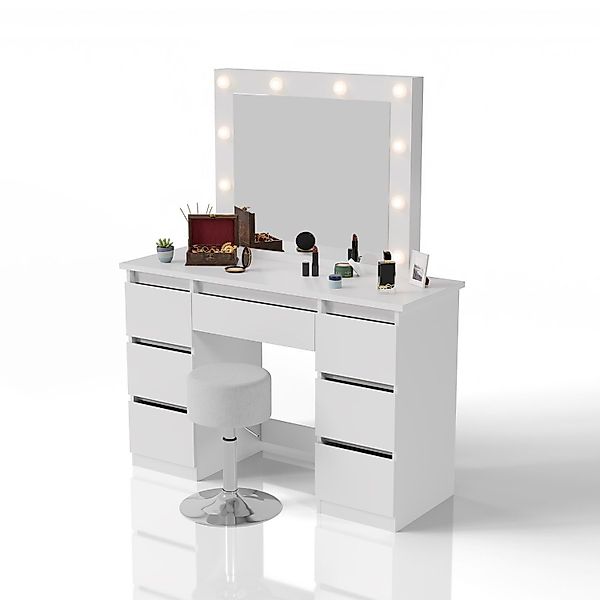 Juskys Schminktisch Talea (3-St), LED-Beleuchtung, 3 günstig online kaufen